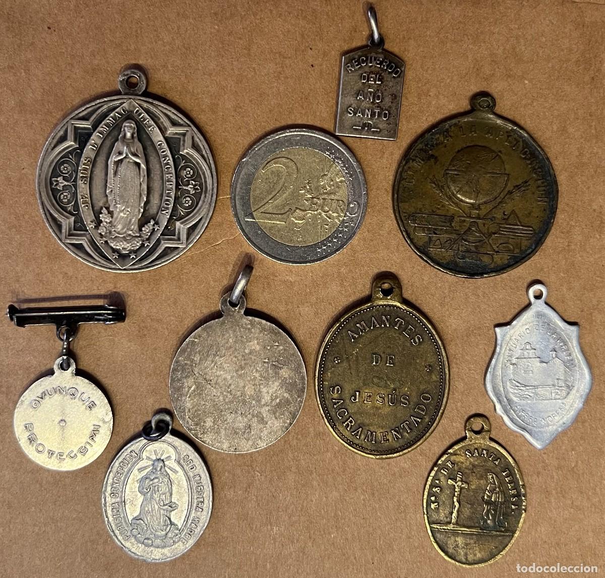 Antig&uuml;edades: Lote de medallas religiosas - Foto 2