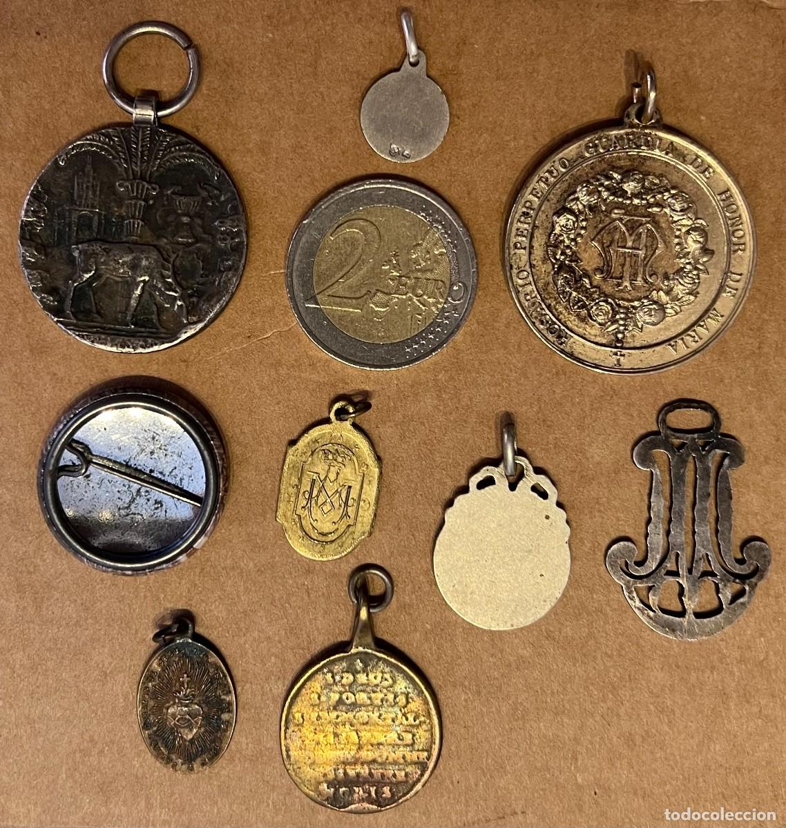 Antig&uuml;edades: Lote de medallas religiosas - Foto 2