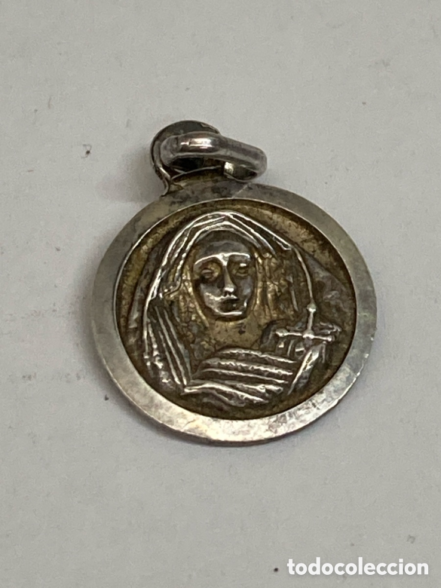 Antig&uuml;edades: Medalla de plata religiosa C197 - Foto 2