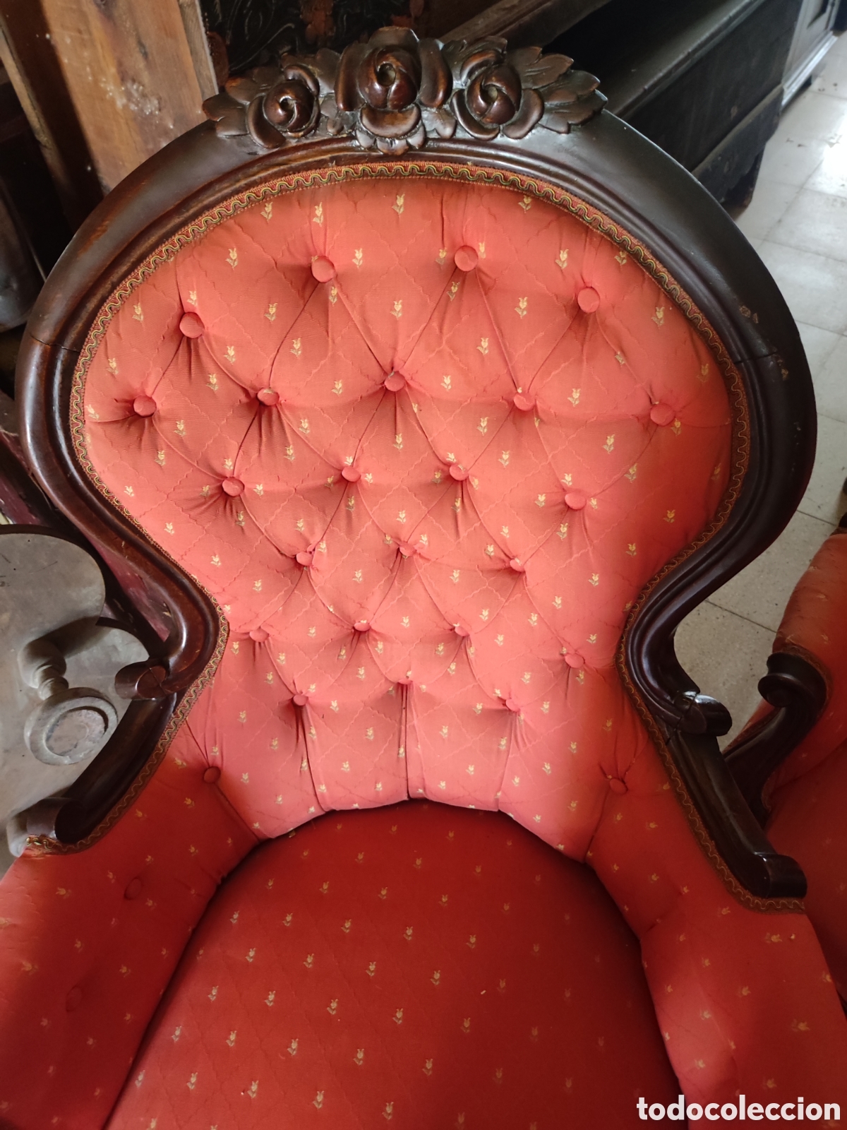Antig&uuml;edades: Tresillo y dos sillones - Foto 5