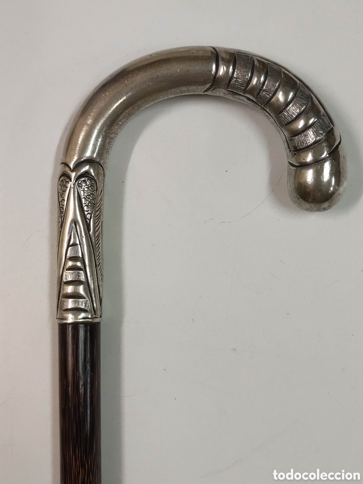Antig&uuml;edades: Bast&oacute;n Nickel Silver y madera partridgewood - Foto 3