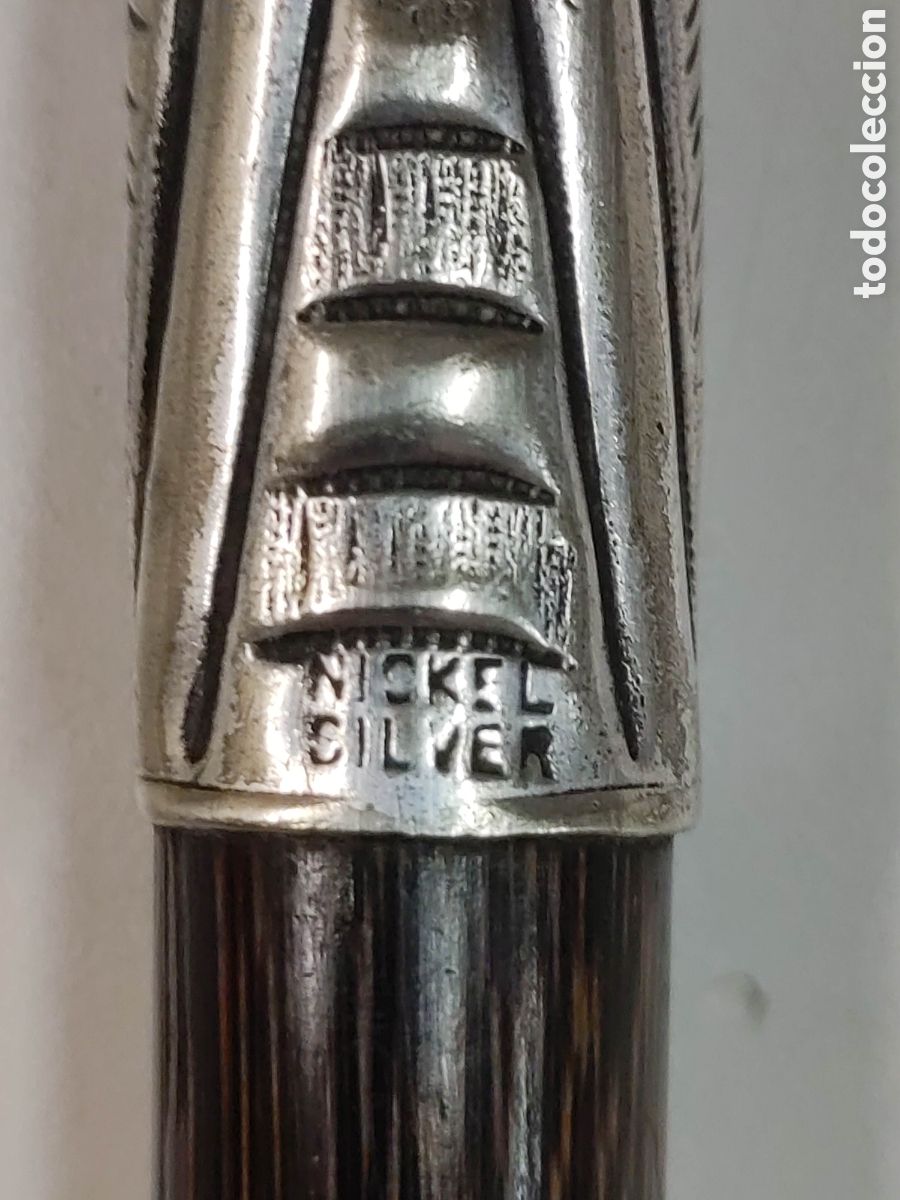 Antig&uuml;edades: Bast&oacute;n Nickel Silver y madera partridgewood - Foto 4