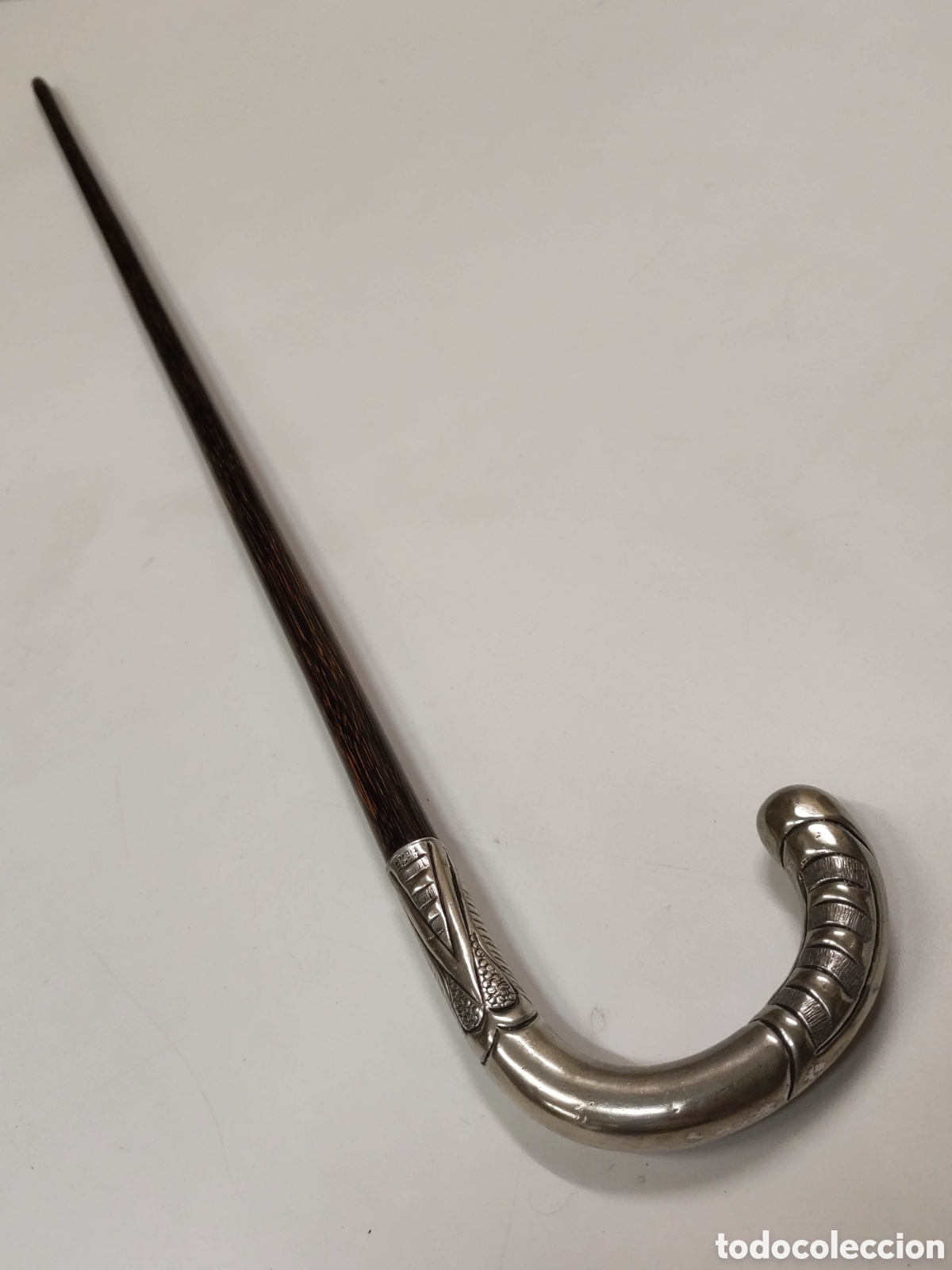 Antig&uuml;edades: Bast&oacute;n Nickel Silver y madera partridgewood - Foto 5