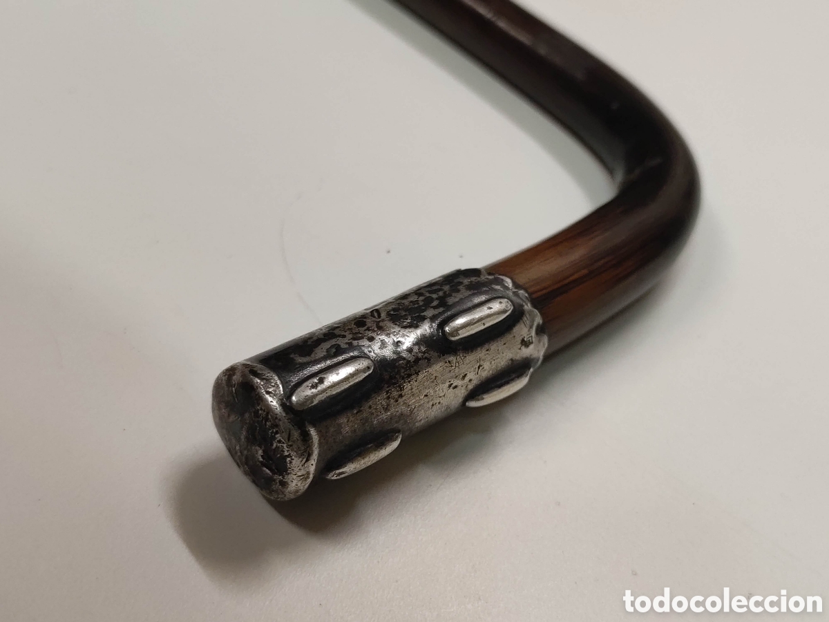 Antig&uuml;edades: Bast&oacute;n plata y madera partridgewood - Foto 4