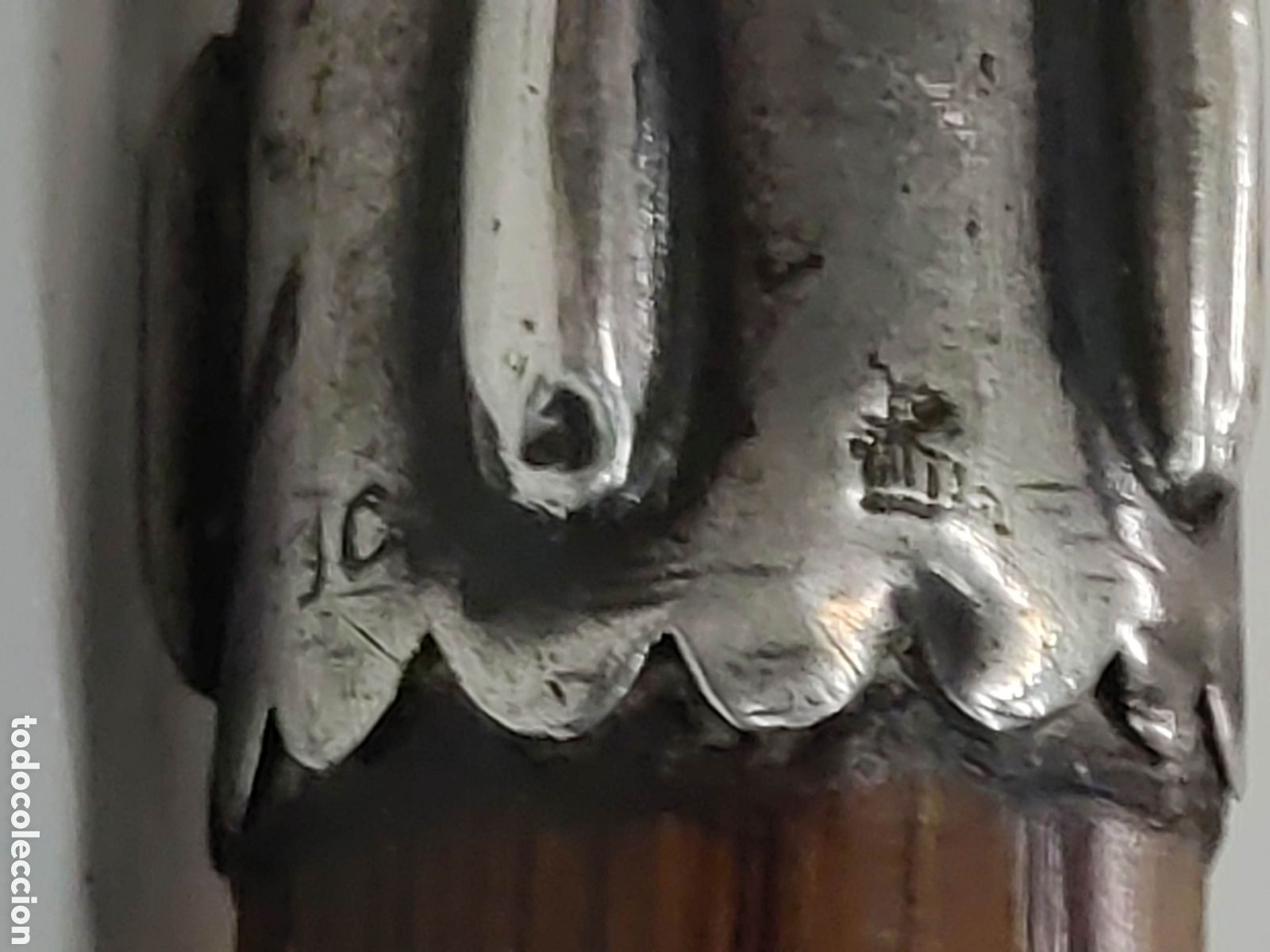 Antig&uuml;edades: Bast&oacute;n plata y madera partridgewood - Foto 6