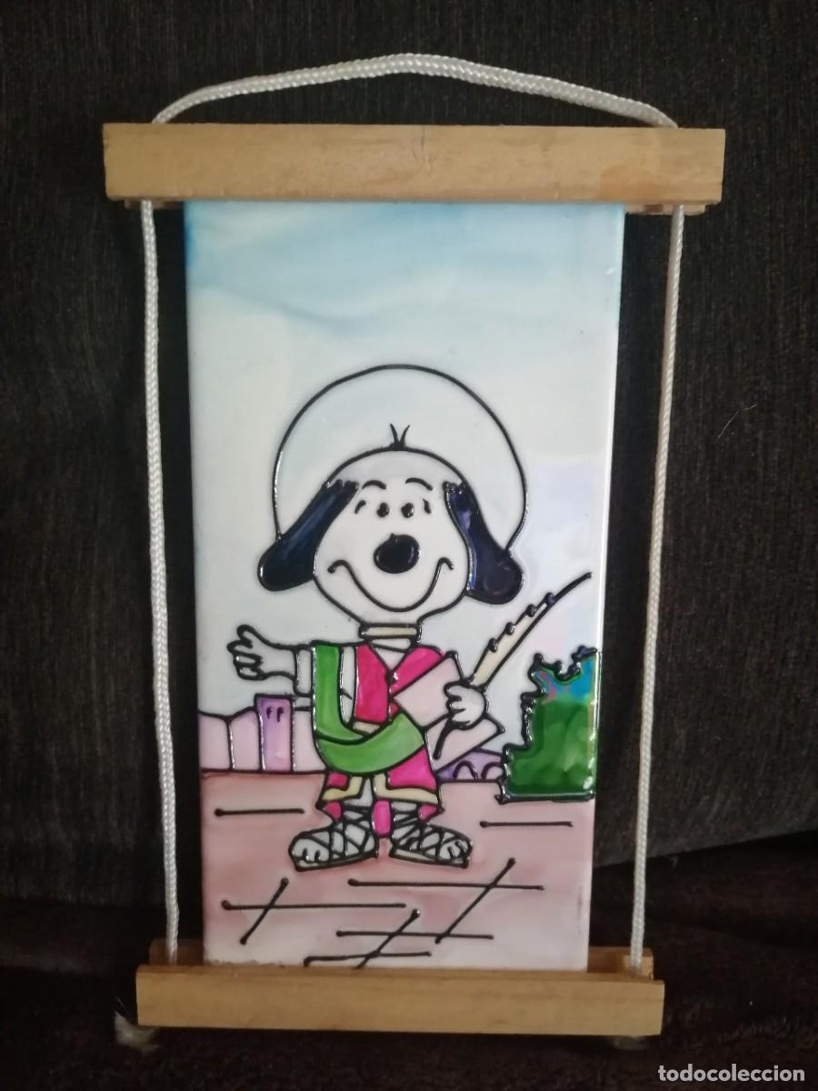 Antig&uuml;edades: Azulejo San Pancracio Snoopy - Foto 1