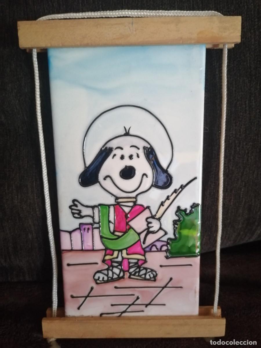 Antig&uuml;edades: Azulejo San Pancracio Snoopy - Foto 4