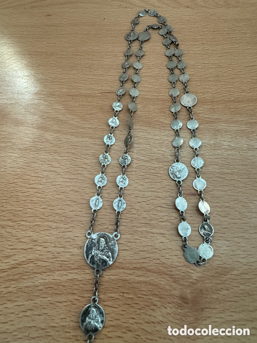 Antig&uuml;edades: Rosario de plata antigua - Foto 3