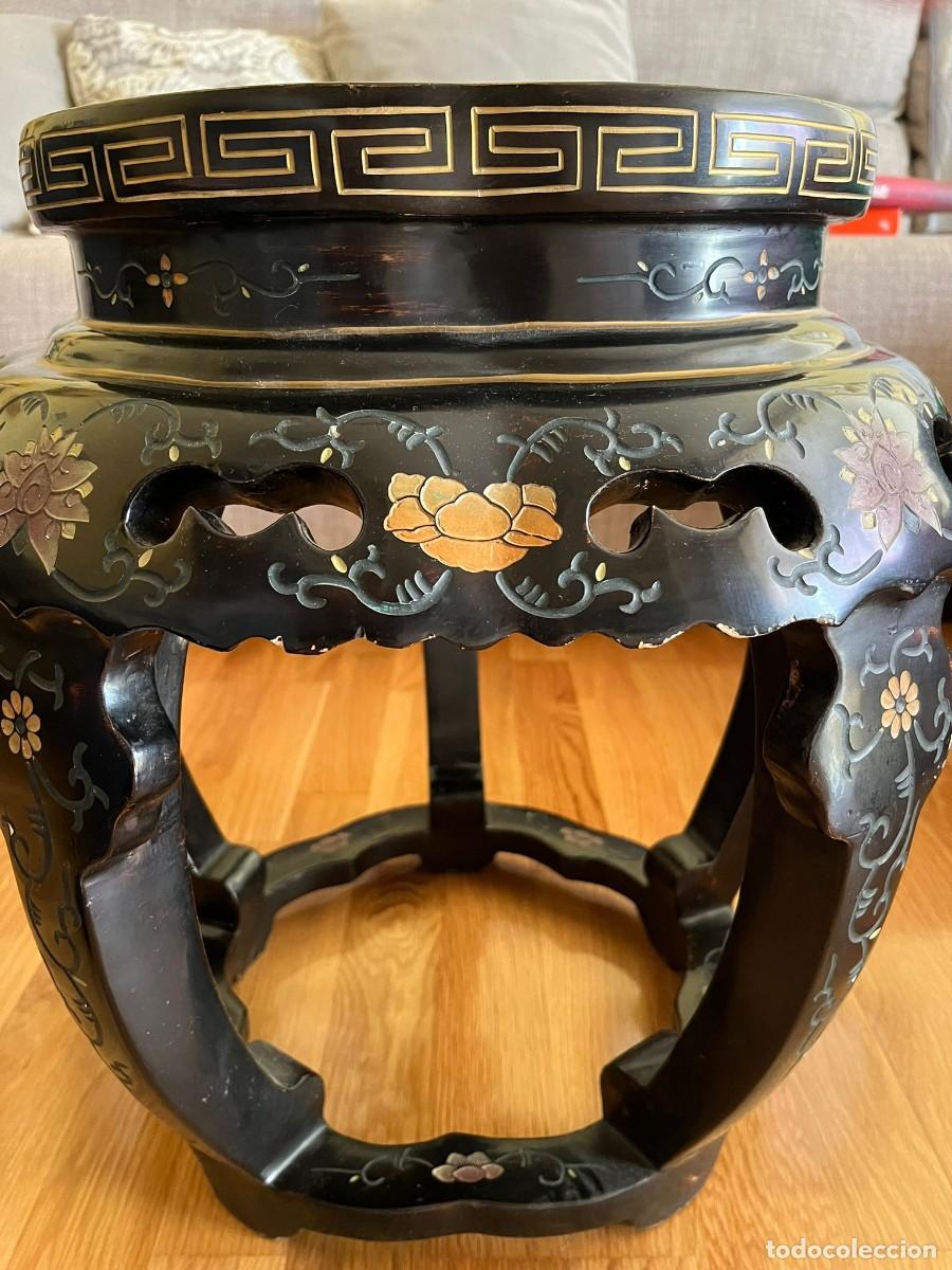 Antig&uuml;edades: Mesa china lacada en negro - Foto 1