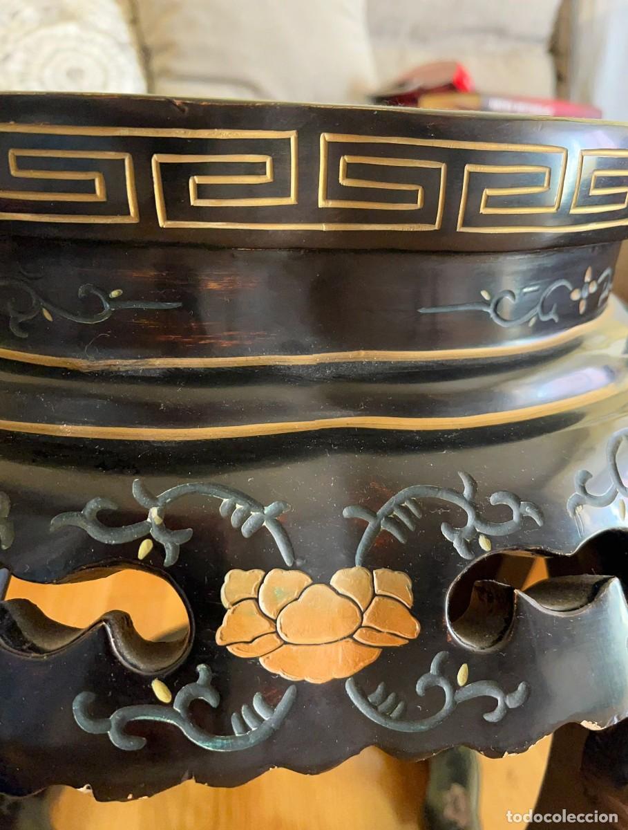 Antig&uuml;edades: Mesa china lacada en negro - Foto 2
