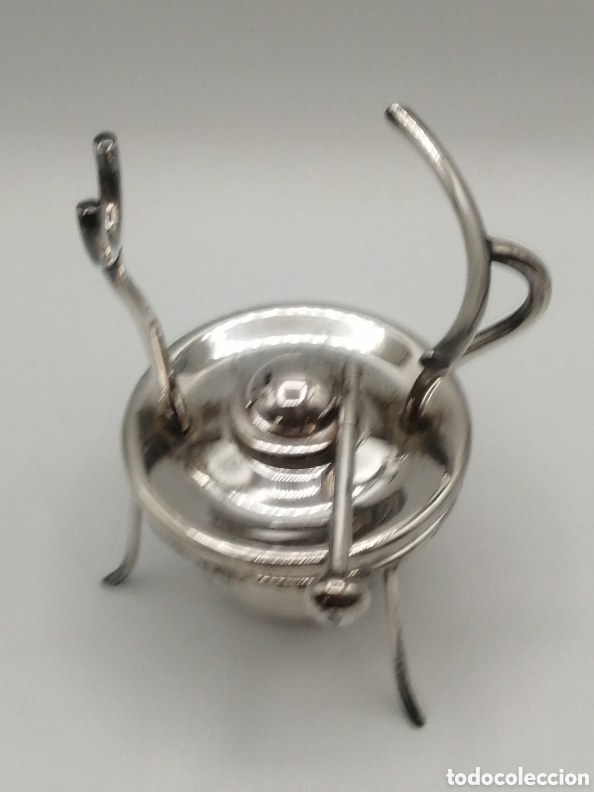 Antig&uuml;edades: Calienta copas metal plateado - Foto 3