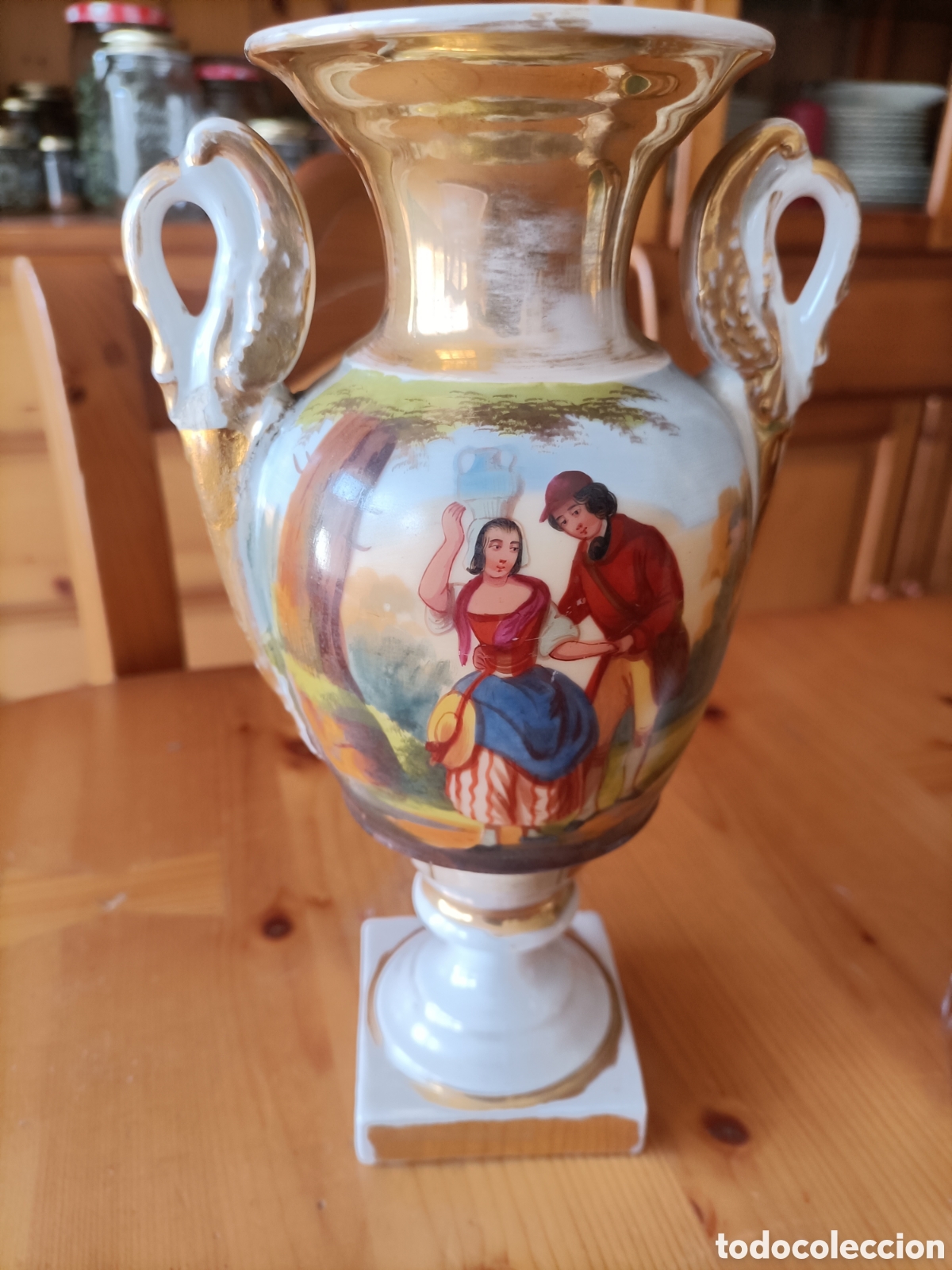 Antig&uuml;edades: Vaso imperio de porcelana - Foto 1