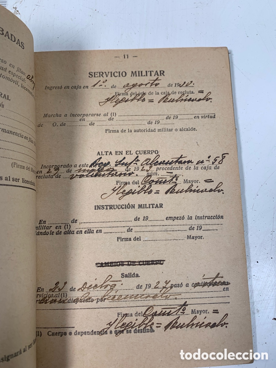 Antig&uuml;edades: 01_ Documentos militares Ej&eacute;rcito Espa&ntilde;a 1930 - Foto 2