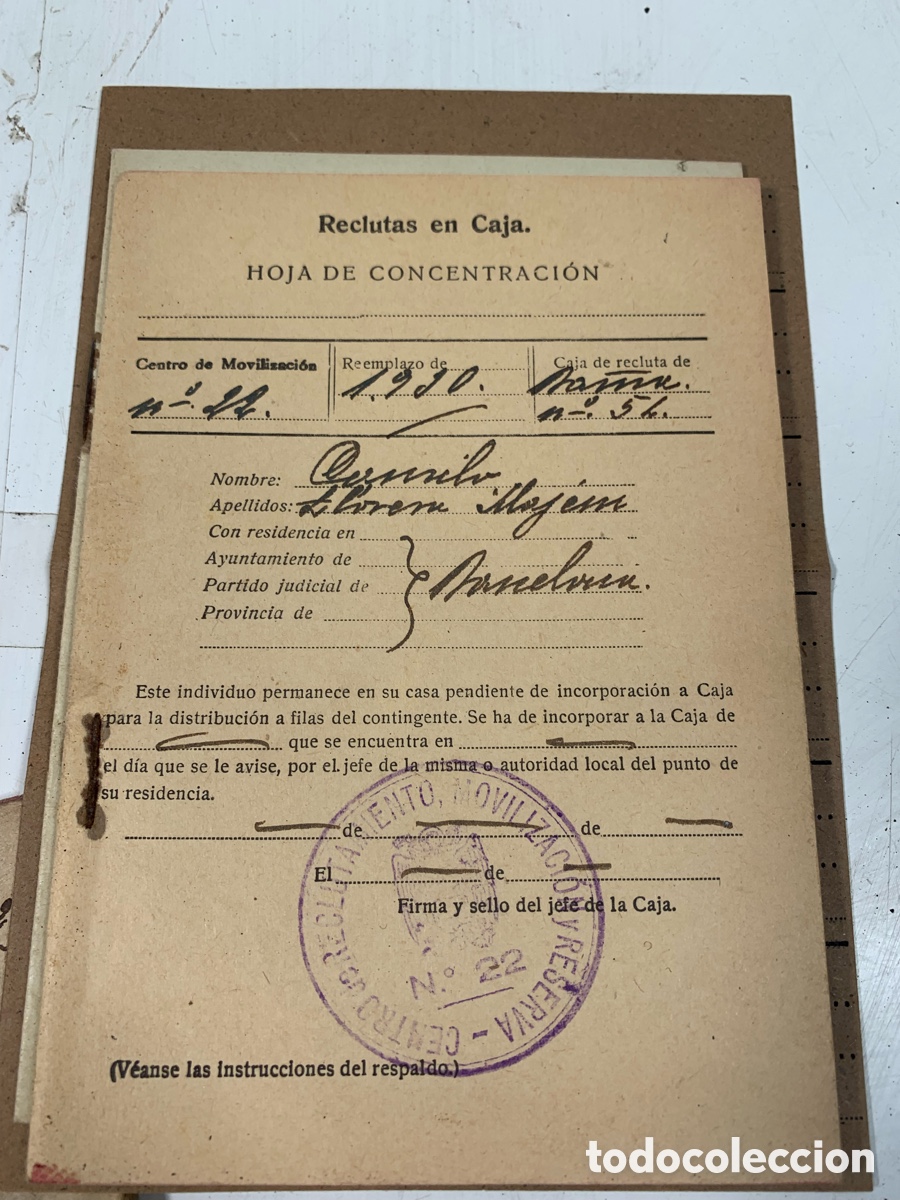 Antig&uuml;edades: 01_ Documentos militares Ej&eacute;rcito Espa&ntilde;a 1930 - Foto 5