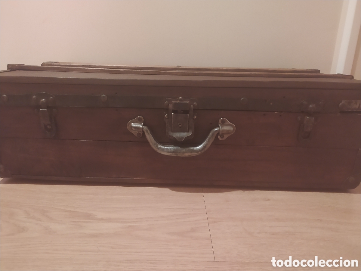 Antig&uuml;edades: MALETA DE MADERA ANTIGUA PRINCIPIOS S XX