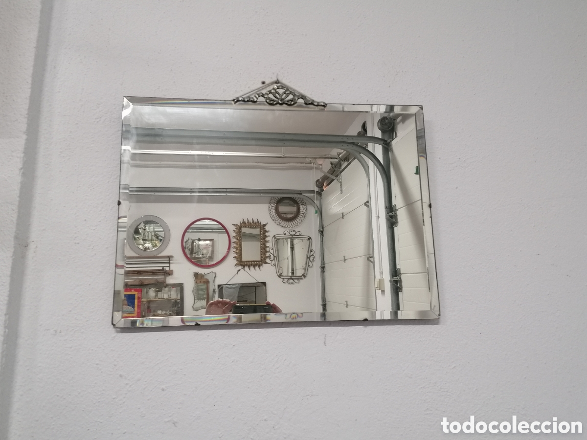 Antig&uuml;edades: Espejo biselado antiguo art deco - Foto 3