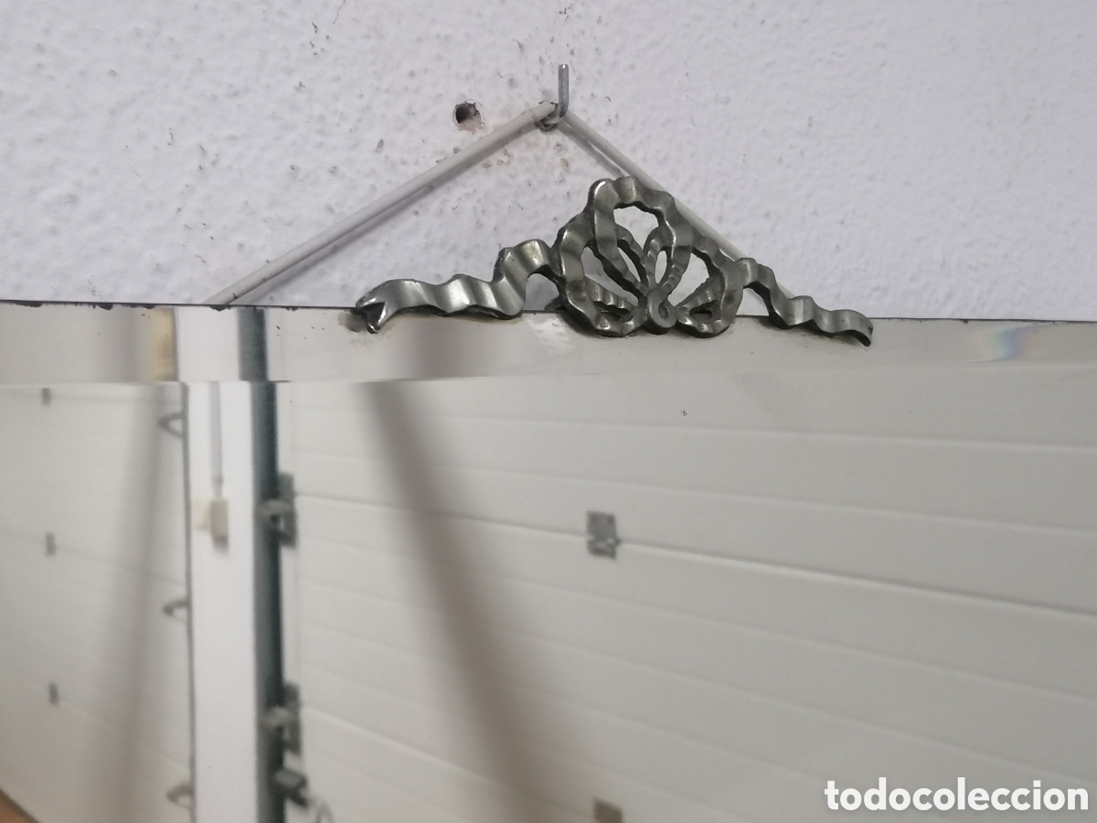 Antig&uuml;edades: Espejo biselado antiguo art deco - Foto 4