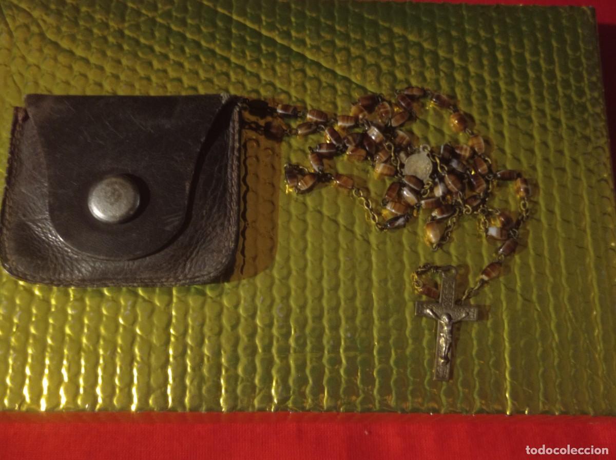Antig&uuml;edades: Rosario antiguo con su funda - Foto 1