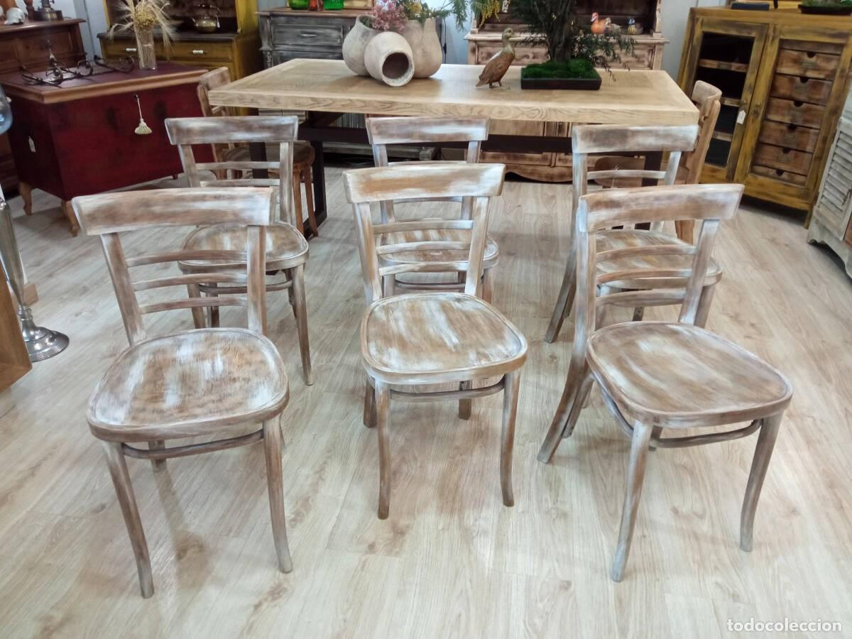 Antig&uuml;edades: Juego de 6 sillas Thonet - Foto 3