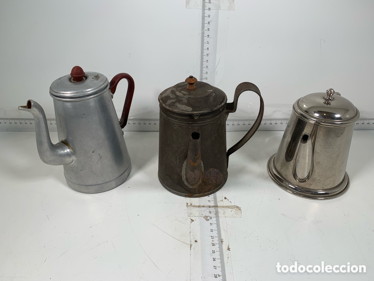 Antig&uuml;edades: 01_ Lote Antiguas teteras - Foto 2