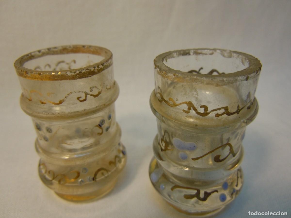 Antig&uuml;edades: MINI JARRONES DE CRISTAL Y ESMALTE - Foto 2