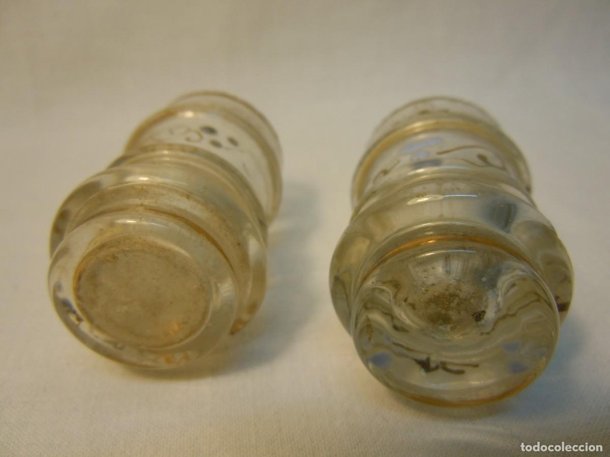 Antig&uuml;edades: MINI JARRONES DE CRISTAL Y ESMALTE - Foto 4