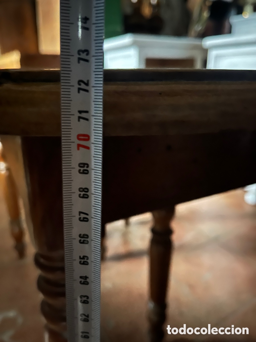 Antig&uuml;edades: Mesa de alas antigua en madera de nogal. - Foto 6