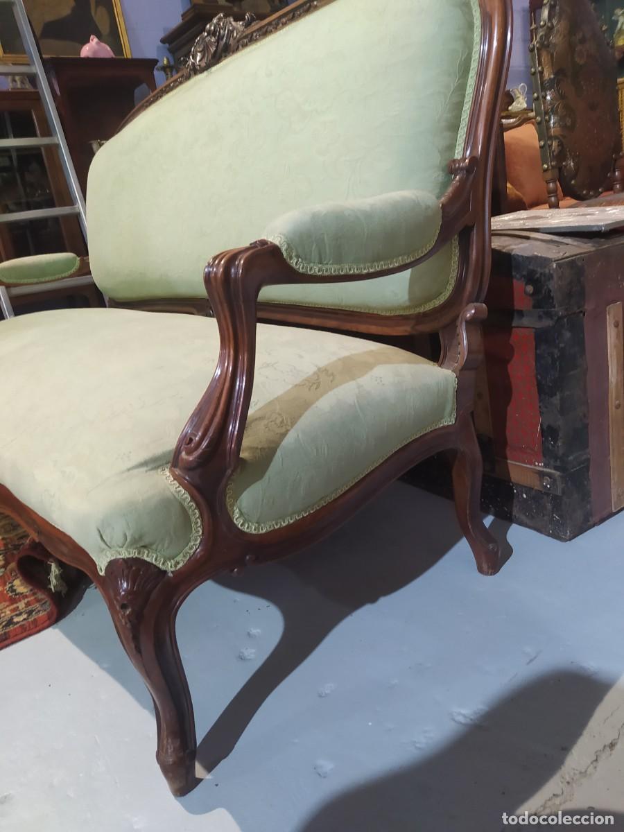 Antig&uuml;edades: Hermoso sof&aacute; de Caoba de finales del XIX. Impecable. - Foto 4