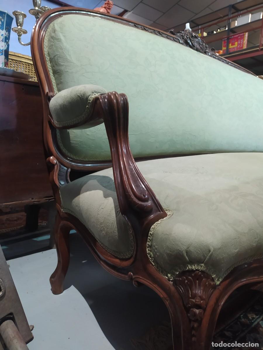 Antig&uuml;edades: Hermoso sof&aacute; de Caoba de finales del XIX. Impecable. - Foto 10