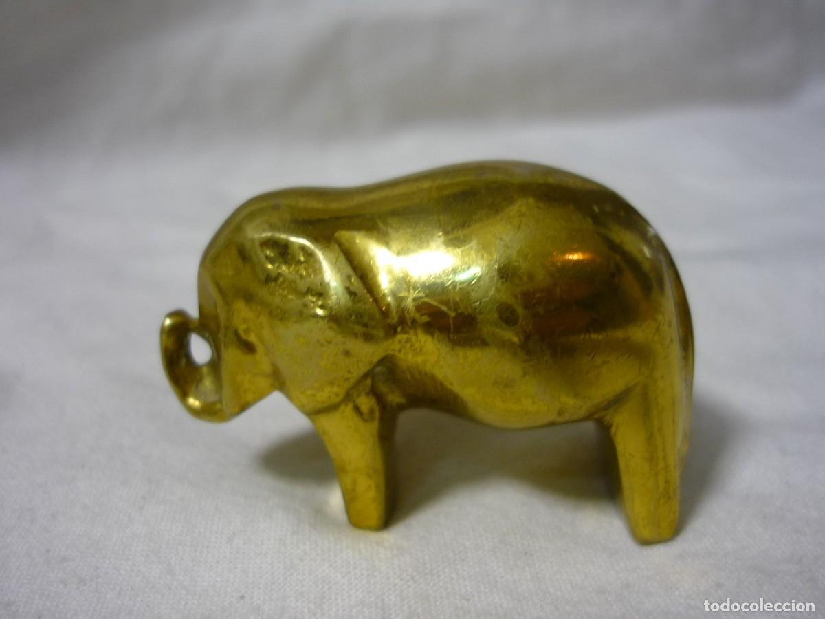 Antig&uuml;edades: Figura de elefante en bronce macizo - Foto 4