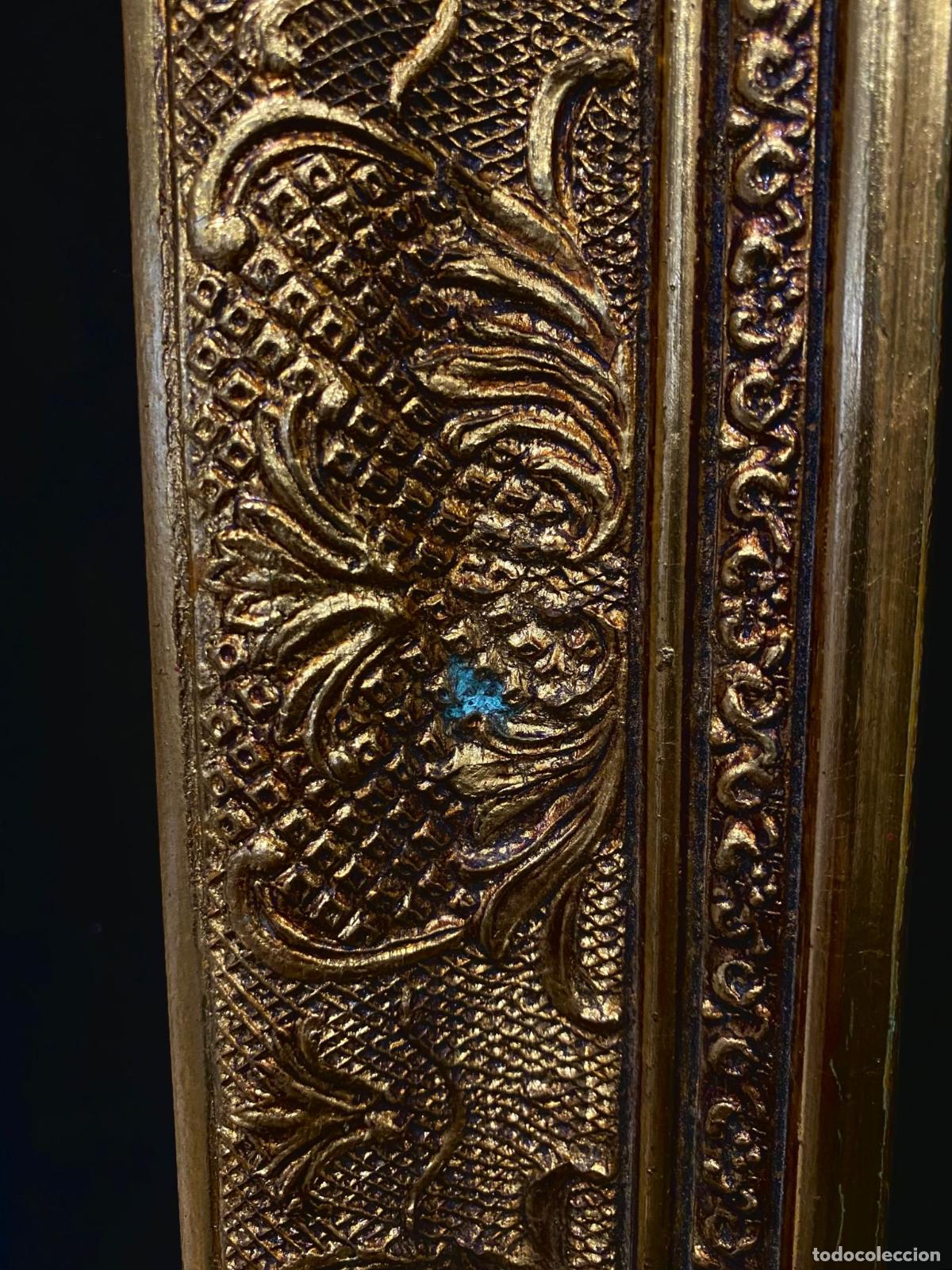Antig&uuml;edades: Marco octogonal de madera con tonos en oro y bronce 79,58 cm - Foto 4