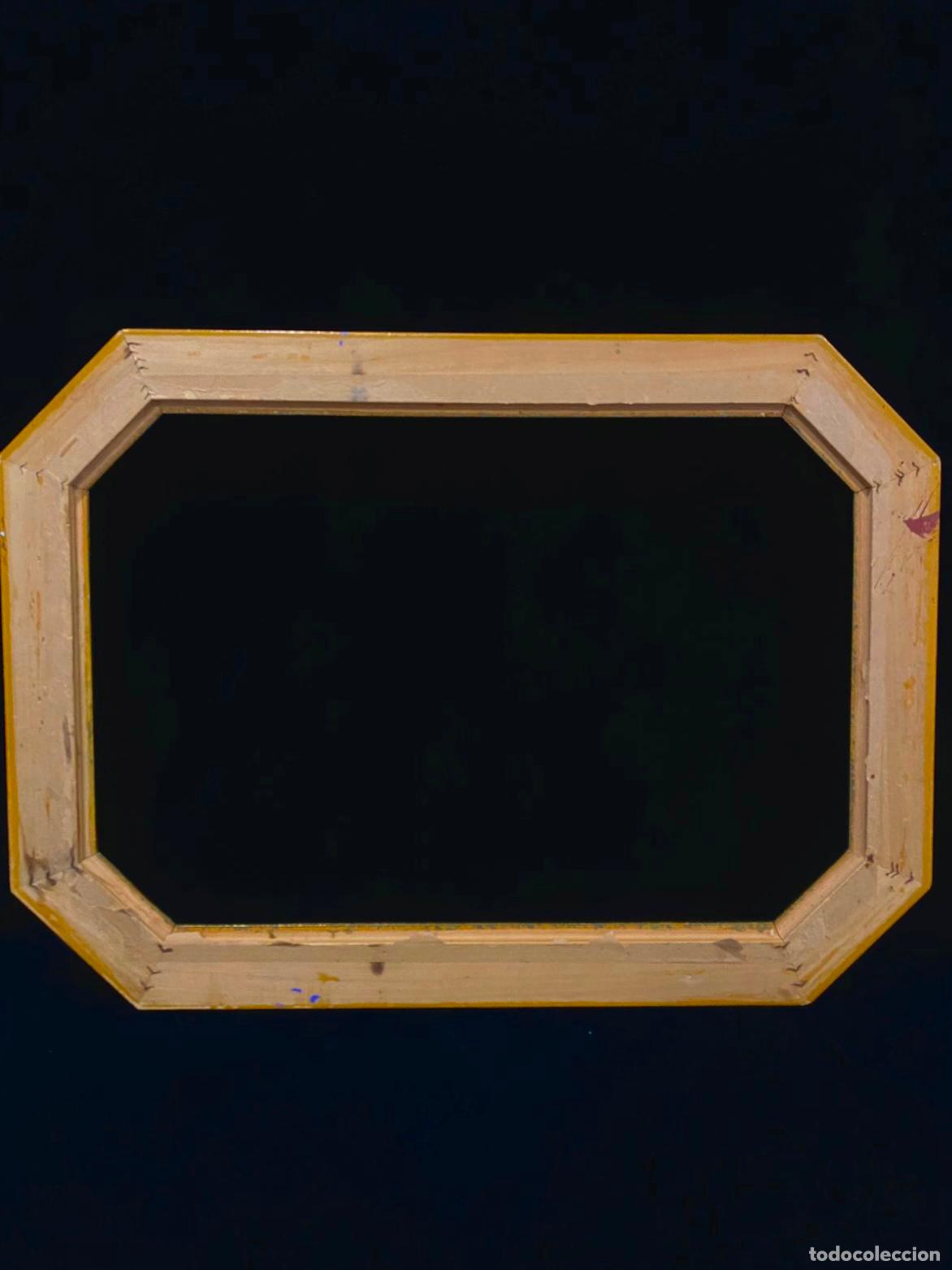 Antig&uuml;edades: Marco octogonal de madera con tonos en oro y bronce 79,58 cm - Foto 6
