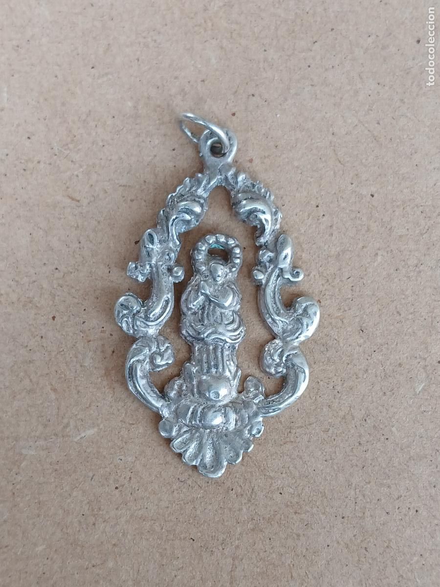 Antig&uuml;edades: MEDALLA DE VENTANA INMACULADA CONCEPCI&Oacute;N. PLATA - Foto 1