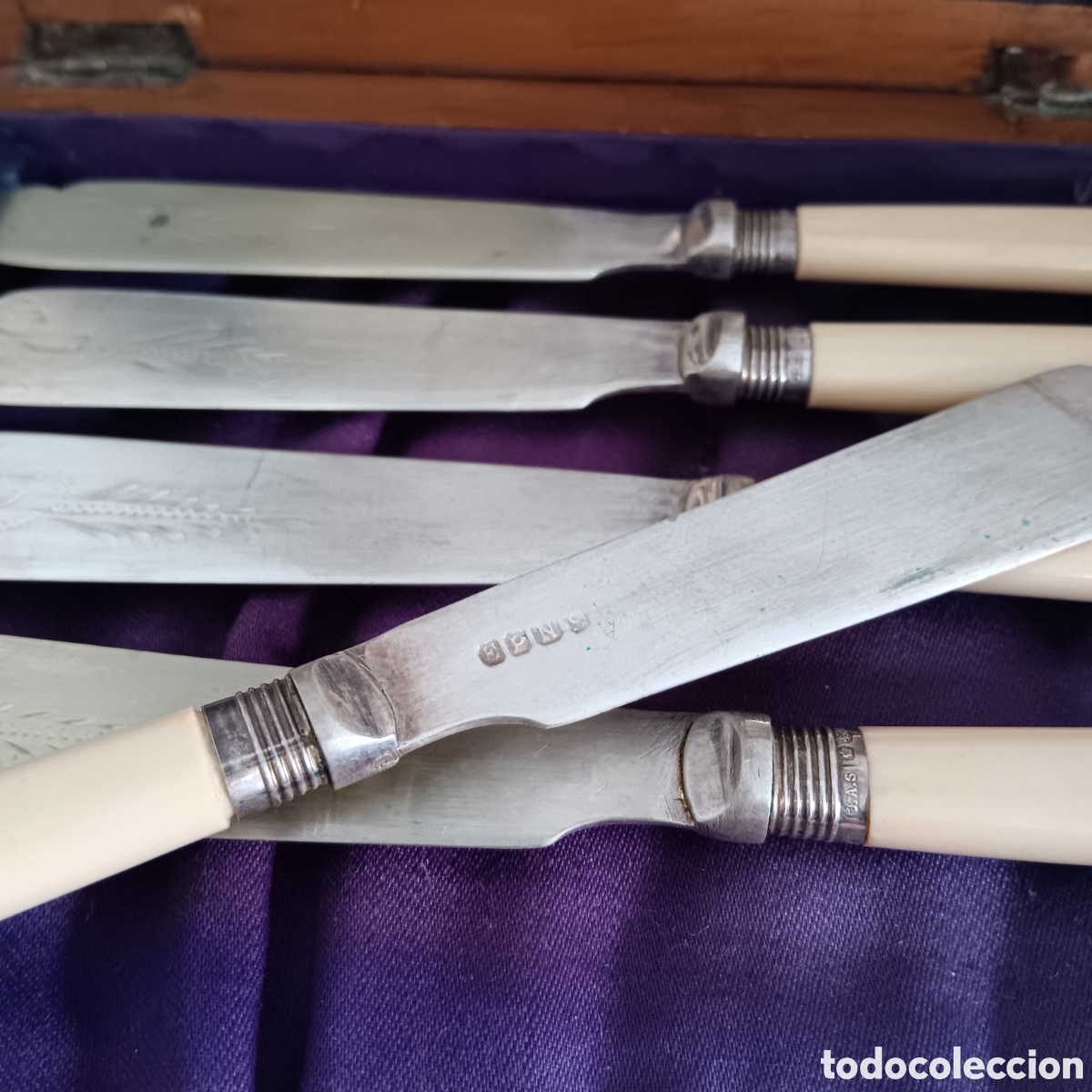Antig&uuml;edades: CUBIERTOS DE PESCADO - Foto 6