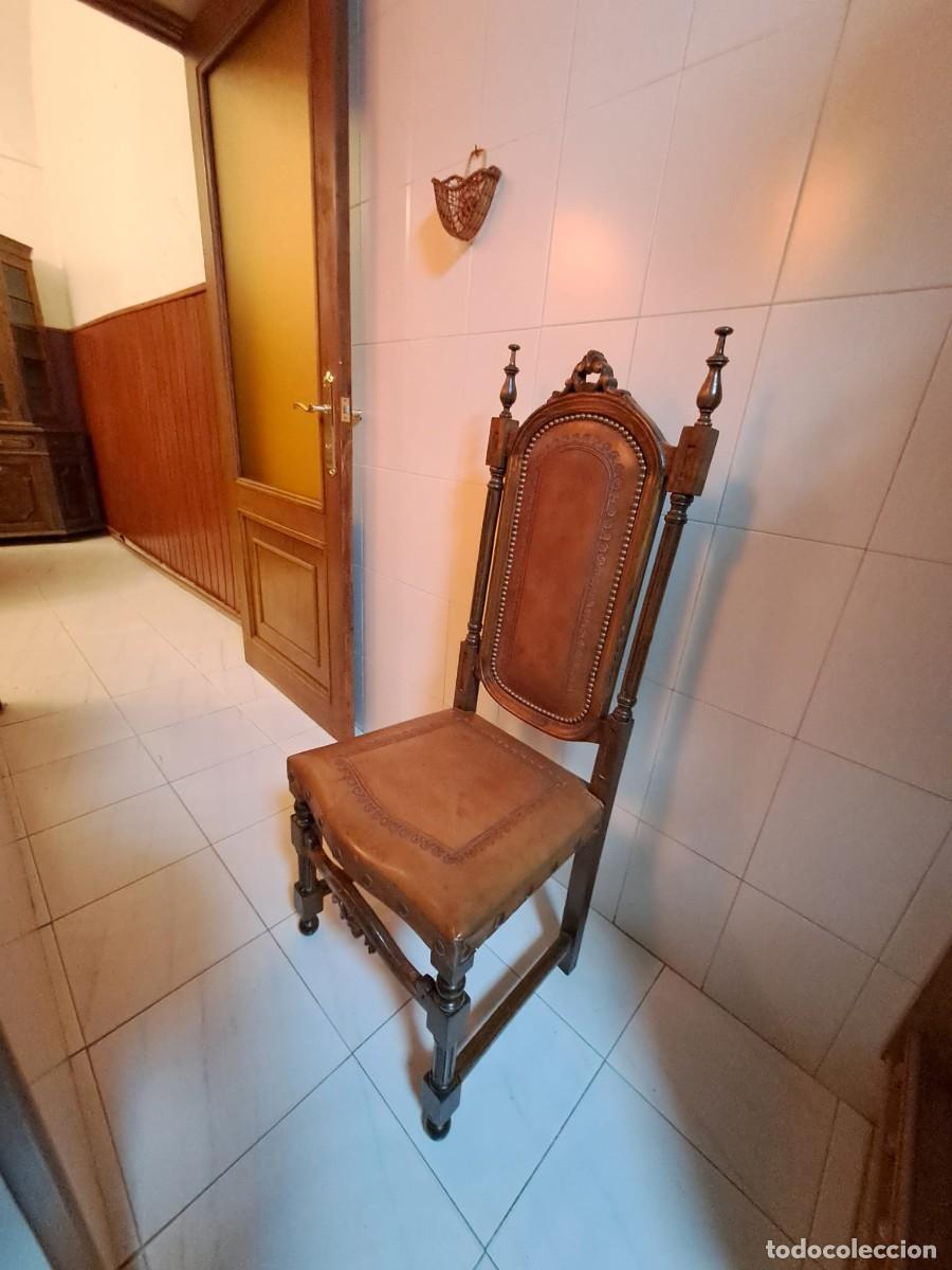 Antig&uuml;edades: Sillas de cuero repujado - Foto 2