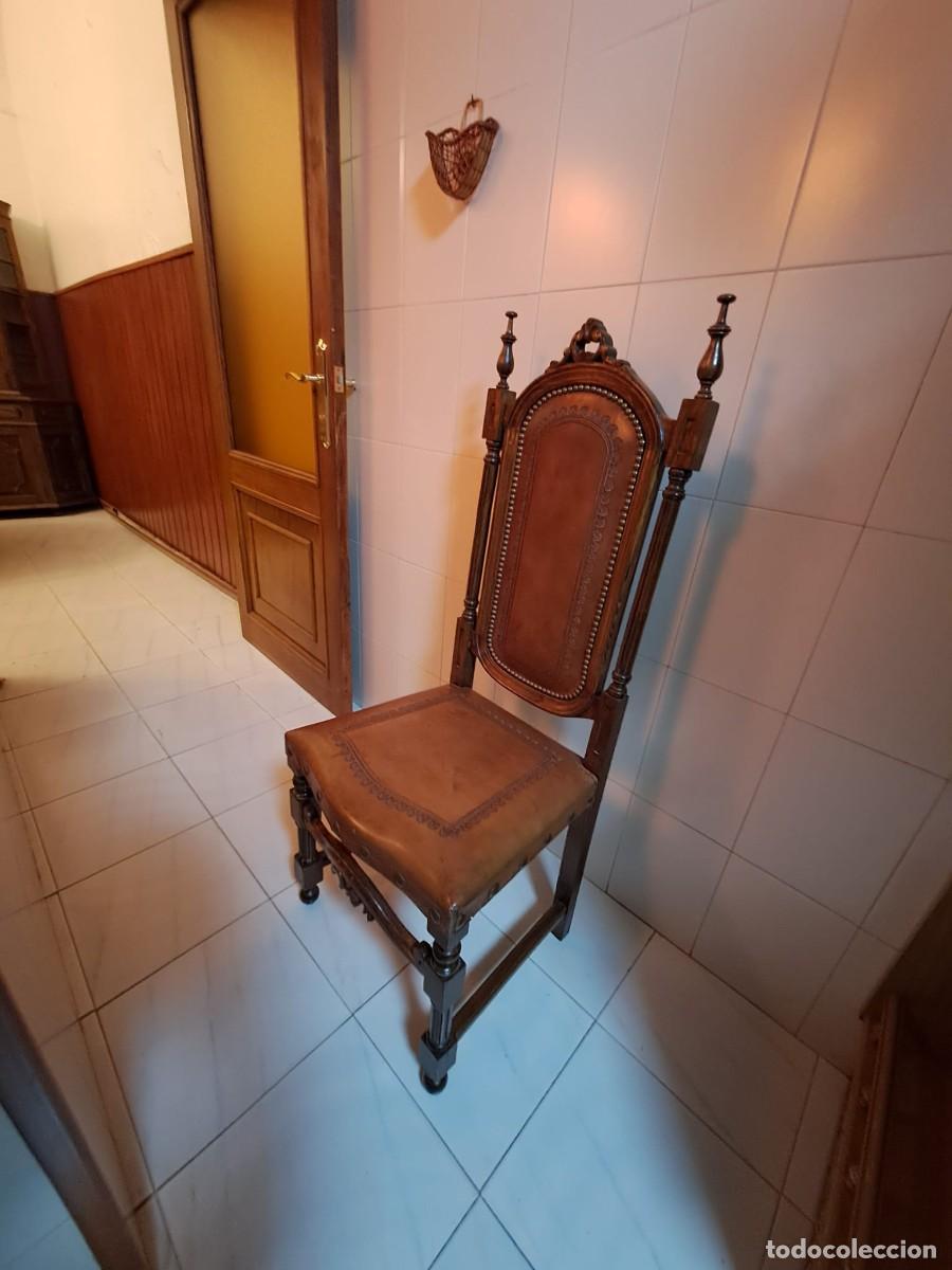Antig&uuml;edades: Sillas de cuero repujado - Foto 3