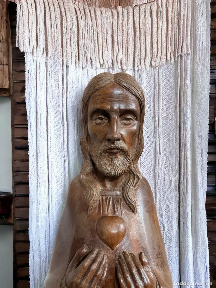Antig&uuml;edades: Talla Sagrado Coraz&oacute;n de Jes&uacute;s - Foto 3
