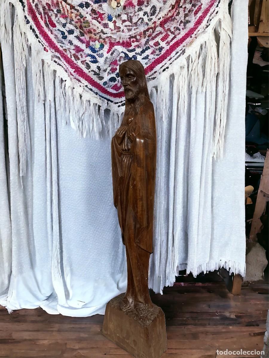 Antig&uuml;edades: Talla Sagrado Coraz&oacute;n de Jes&uacute;s - Foto 4