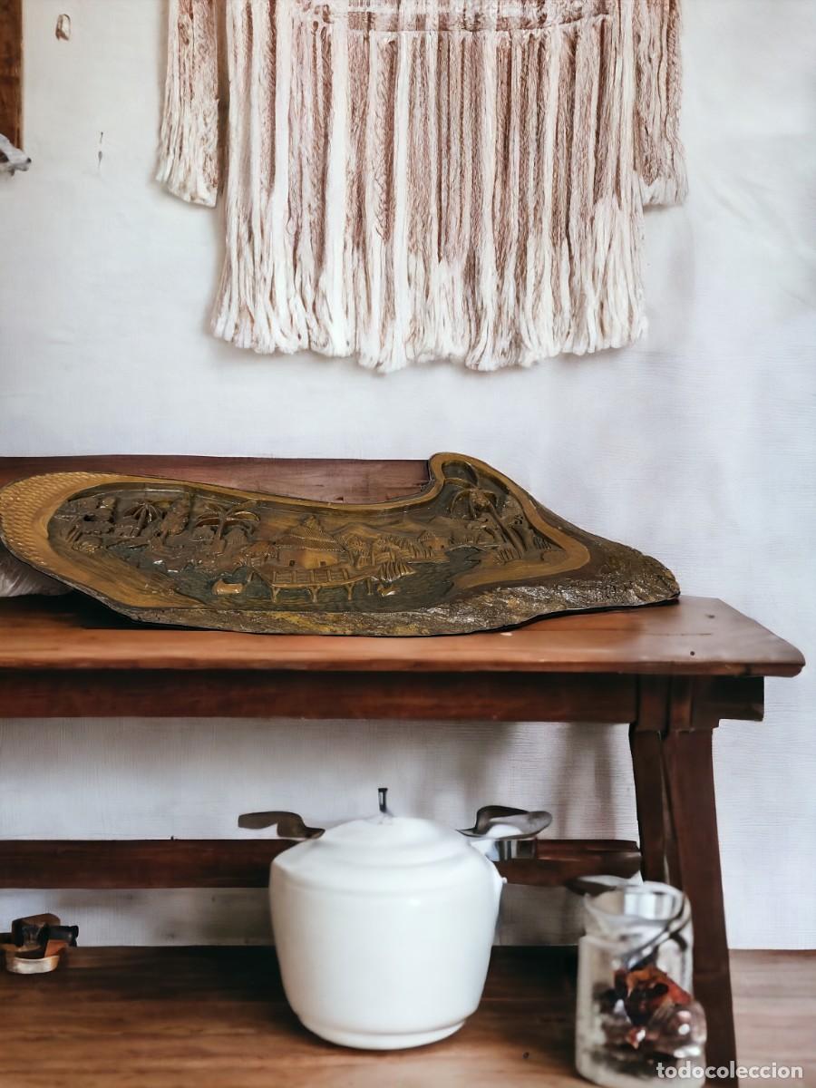 Antig&uuml;edades: Talla antigua en madera tropical - Foto 2