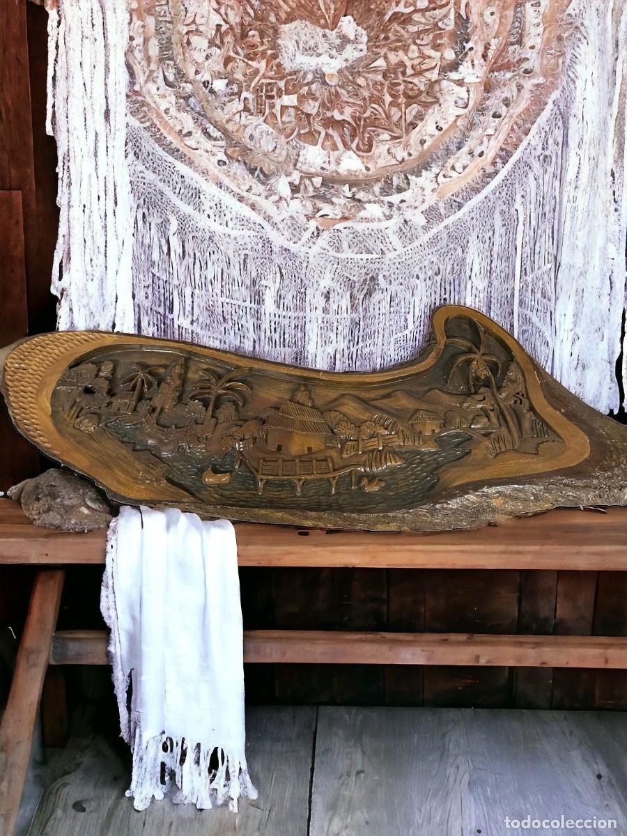 Antig&uuml;edades: Talla antigua en madera tropical - Foto 3
