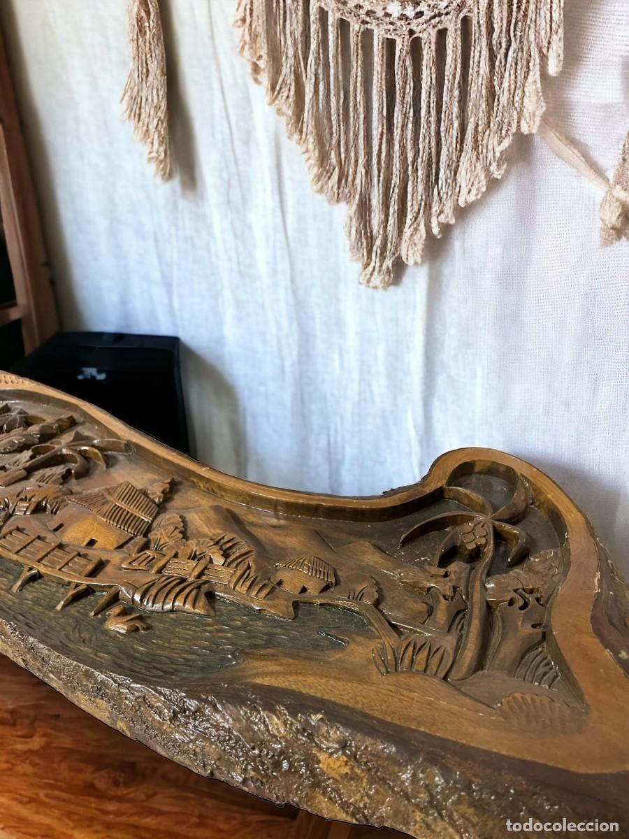 Antig&uuml;edades: Talla antigua en madera tropical - Foto 4