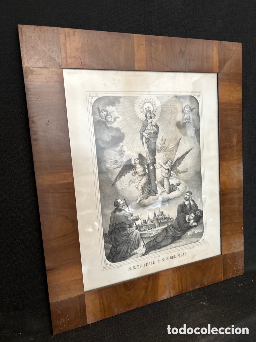 Antig&uuml;edades: Grabado Nuestra Se&ntilde;ora del Pilar - Foto 2