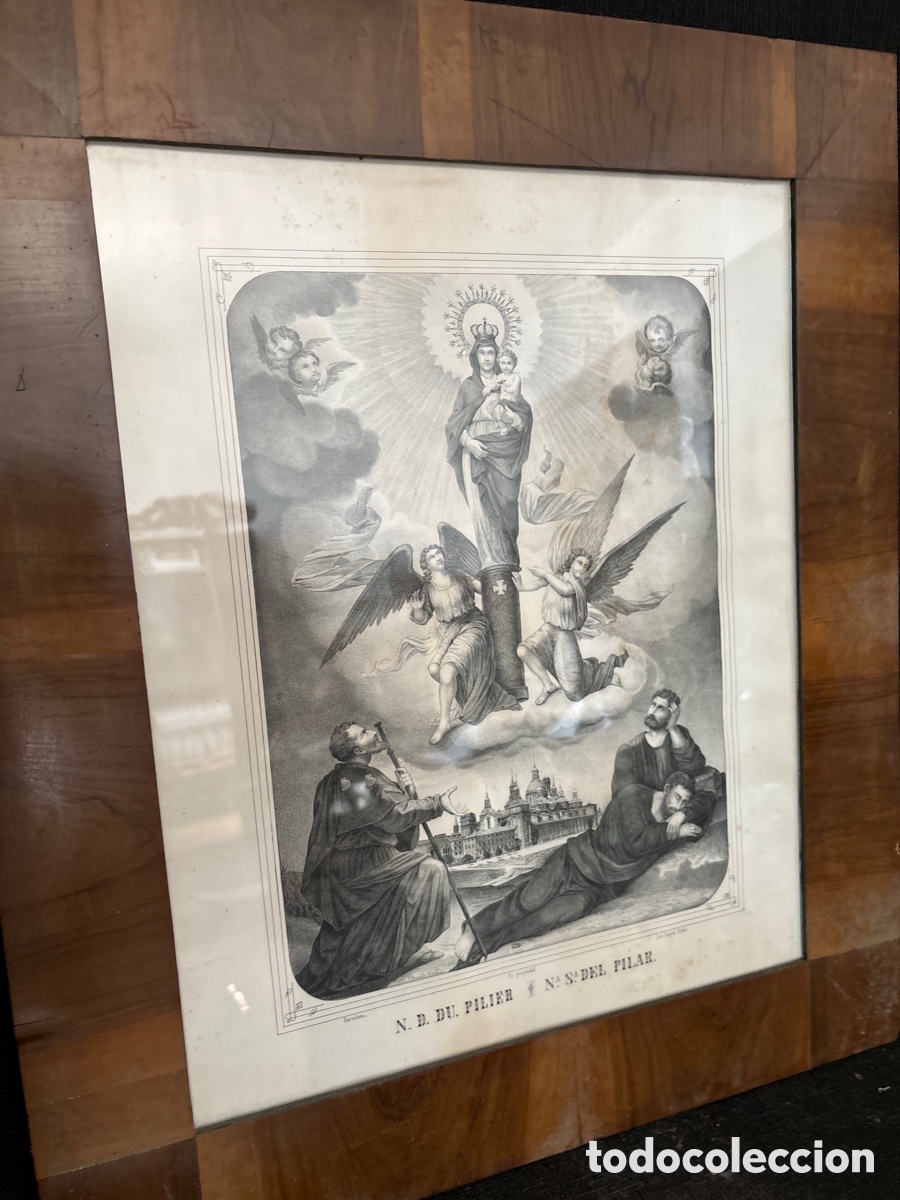 Antig&uuml;edades: Grabado Nuestra Se&ntilde;ora del Pilar - Foto 3