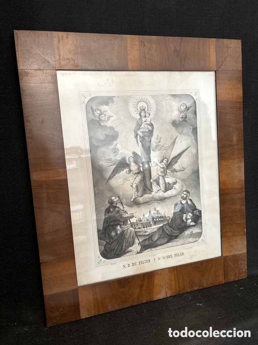 Antig&uuml;edades: Grabado Nuestra Se&ntilde;ora del Pilar - Foto 4