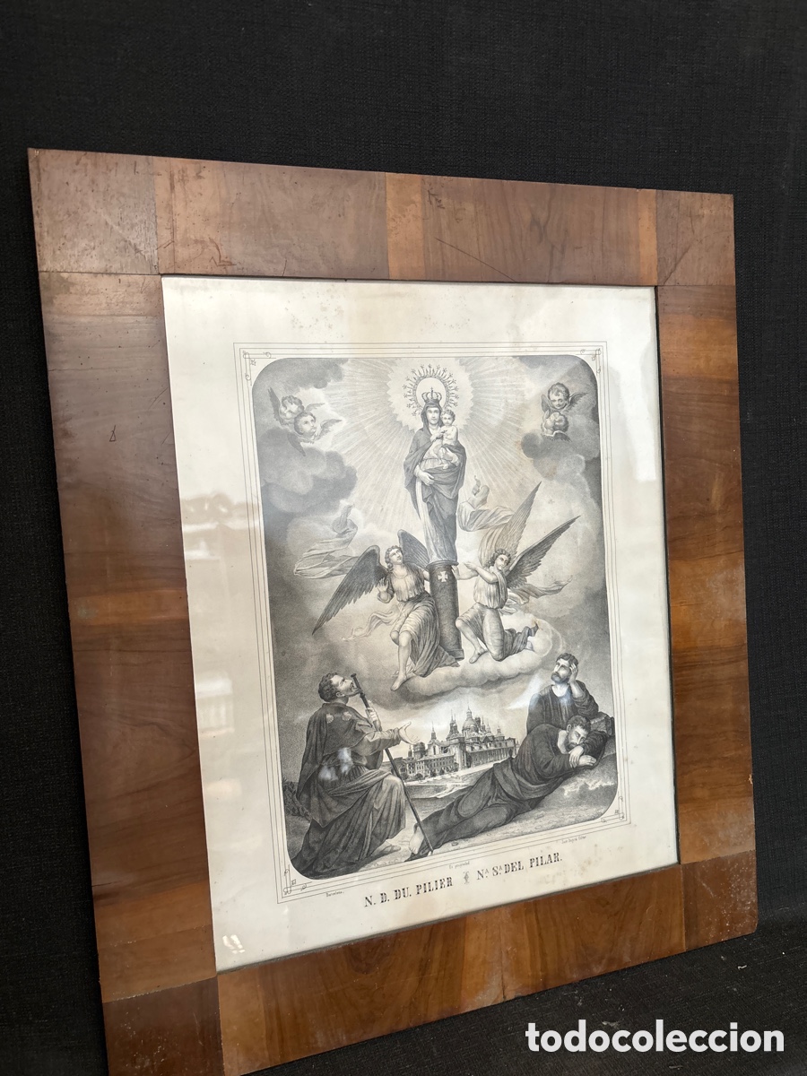 Antig&uuml;edades: Grabado Nuestra Se&ntilde;ora del Pilar - Foto 5