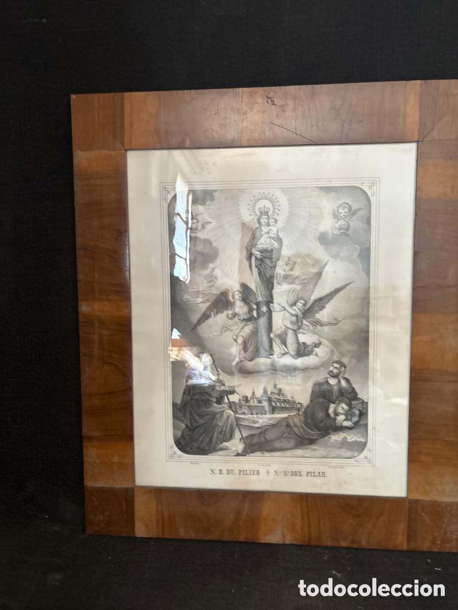 Antig&uuml;edades: Grabado Nuestra Se&ntilde;ora del Pilar - Foto 1