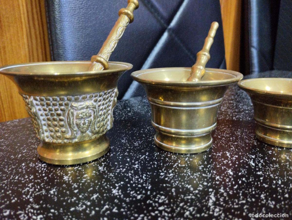 Antig&uuml;edades: LOTE DE CUATRO ALMIRECES DE BRONCE - Foto 2