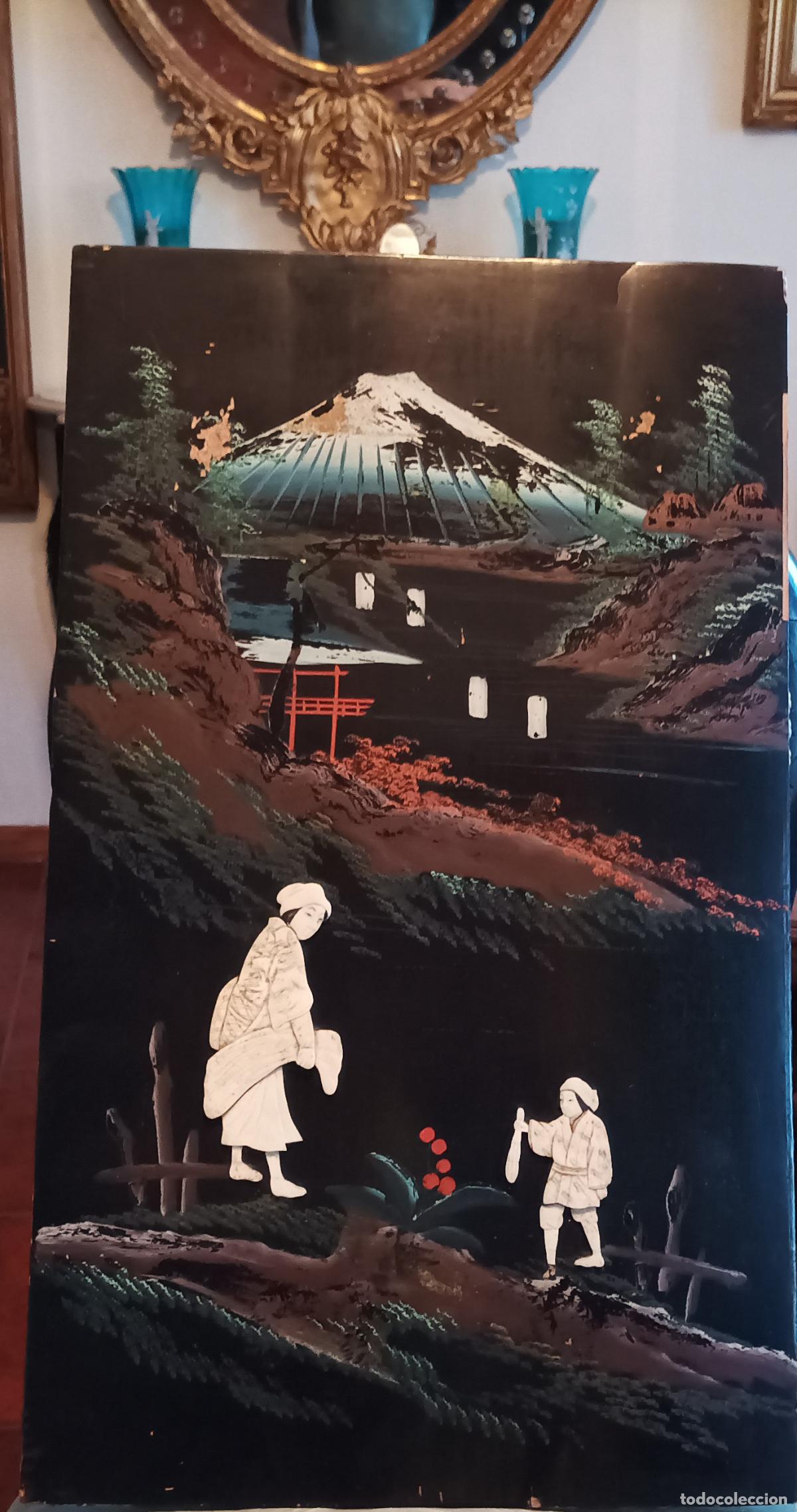 Antig&uuml;edades: Panel japones. - Foto 8