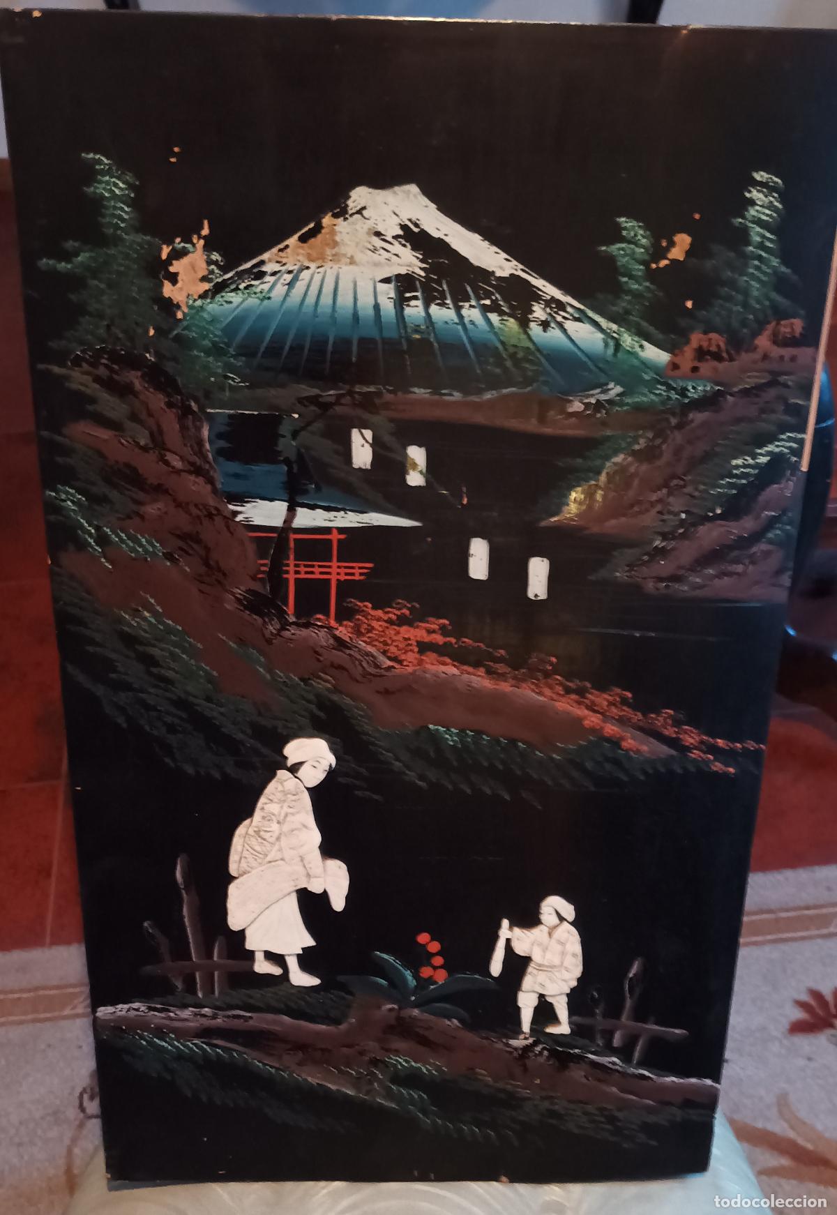 Antig&uuml;edades: Panel japones. - Foto 9