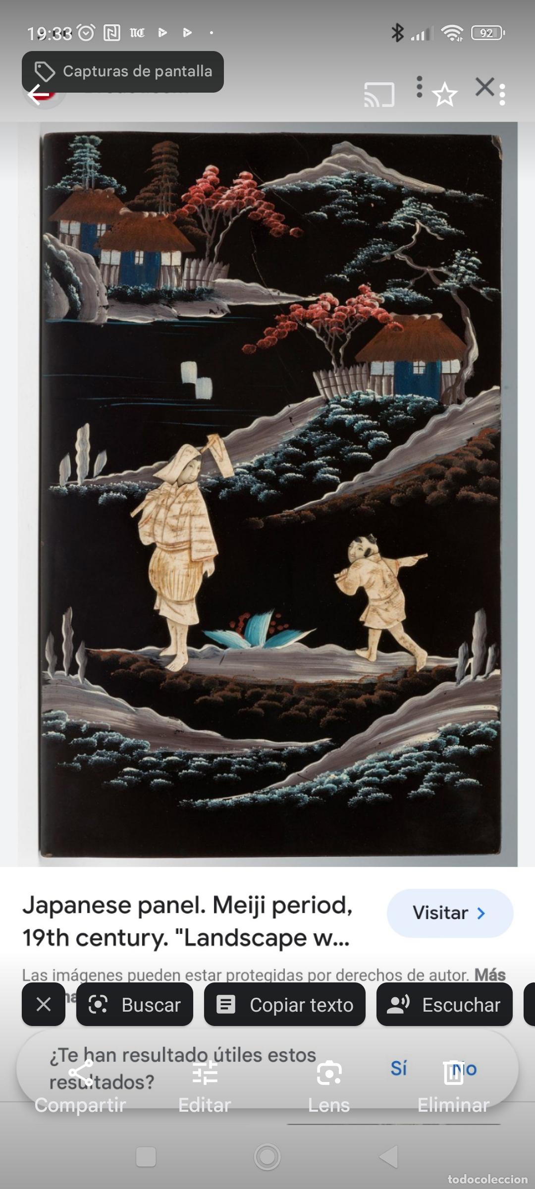 Antig&uuml;edades: Panel japones. - Foto 19